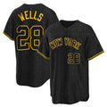 NY.Yankees #28 Austin Wells Player Black Snake Skin City Game Home Stitched Jerseys