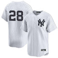 NY.Yankees #28 Austin Wells Player White Limited Gdoa Stitched Jerseys