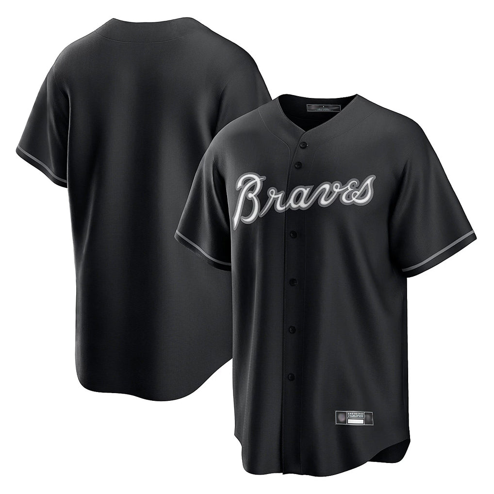 A.Braves ## Braves Blank Player Black Home Game Gdoa Stitched Jerseys