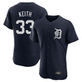 D.Tigers #33 Colt Keith Player Navy Limited Elite Home Gdoa Stitched Jerseys