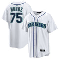 S.Mariners #75 Andres Munoz Player White Home Game Stitched Jerseys