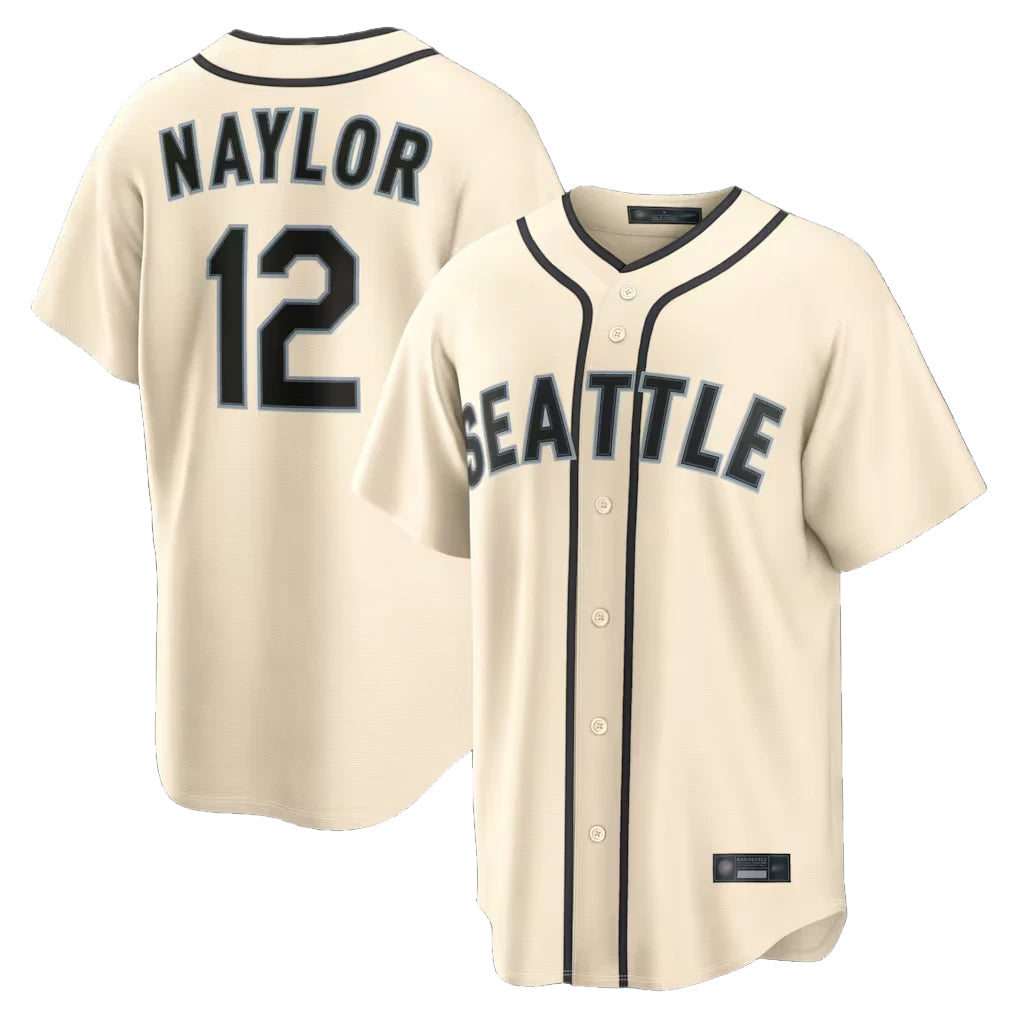 S.Mariners #12 Josh Naylor Player Cream 2026 Home Limited Stitched Jerseys