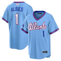 A.Braves #1 Ozzie Albies player Powder Blue 2026 City Connect T shirt Stitched Jerseys