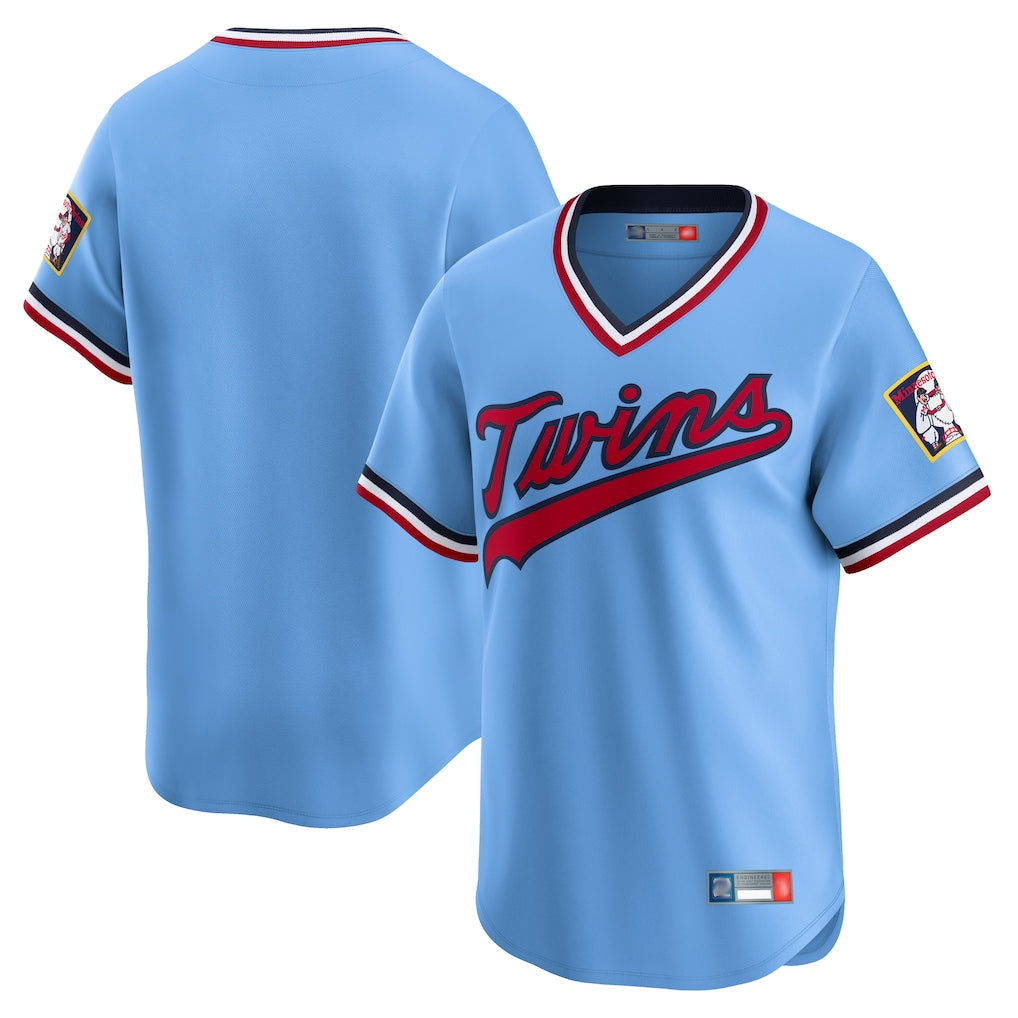 M.Twins ## Twins Blank Player Light Blue Throwback Cooperstown Collection Limited T-shirt Gdoa Stitched Jerseys