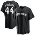 S.Mariners #44 Julio Rodr¨ªguez Player Black Home Limited Gdoa Stitched Jerseys