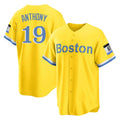 B.Red Sox #19 Roman Anthony Player Yellow Home Game Gdoa Stitched Jerseys