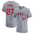 LA.Angels #27 Mike Trout Player Gray Home Limited Elite Gdoa Stitched Jerseys