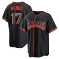 SF.Giants #17 Heliot Ramos Player Black Alternate Limited Gdoa Stitched Jerseys