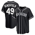 C.Rockies #49 Antonio Senzatela Player Black Fashion Out Home Game Gdoa Stitched Jerseys