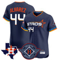 H.Astros #44 Yordan Alvarez Player Navy City Connect Texas Patch Vapor Premier Limited Elite Home Gdoa Stitched Jerseys