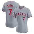 LA.Angels #7 Jo Adell Player Gray Home Limited Elite Gdoa Stitched Jerseys