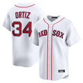 B.Red Sox #34 David Ortiz Player White Limited Home Game Gdoa Stitched Jerseys