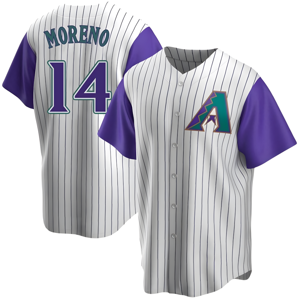 A.Diamondbacks #14 Gabriel Moreno Player Purple Replica Alternate Cooperstown Collection Stitched Jerseys