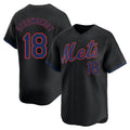 NY.Mets #18 Darryl Strawberry Player Black Alternate Home Limited Stitched Jerseys