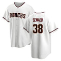 A.Diamondbacks #38 Paul Sewald Player White Replica Home Stitched Jersey