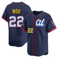 S.Mariners #22 Bryan Woo Player Navy American League All-Star Edition Limited Stitched Jerseys