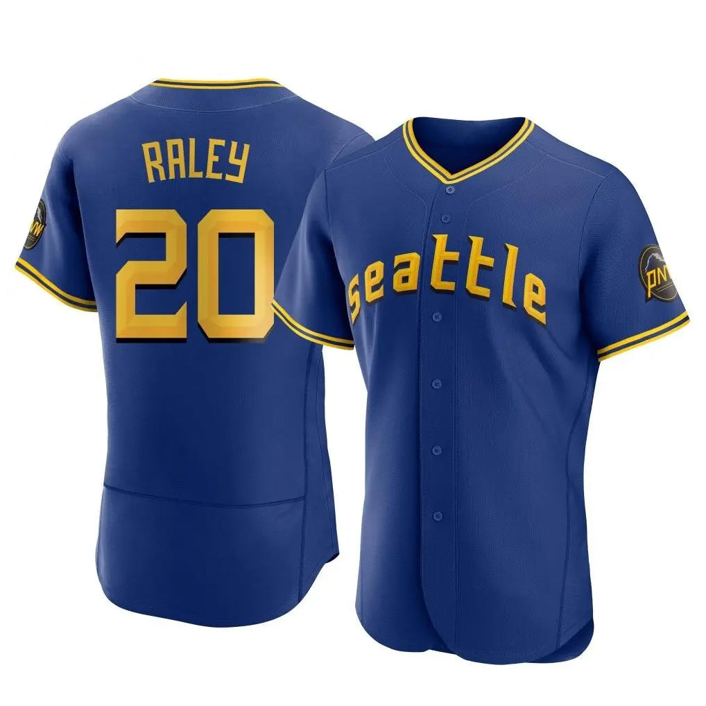 S.Mariners #20 Luke Raley Player Royal City Connect Home Limited Elite Stitched Jerseys