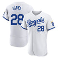 KC.Royals #28 Kyle Isbel Player White Limited Elite Home Game Gdoa Stitched Jerseys
