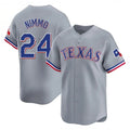 T.Rangers #24 Brandon Nimmo Player Gray Home Limited Stitched Jerseys