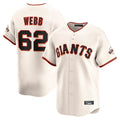 SF.Giants #62 Logan Webb Player Cream Home Limited Stitched Jerseys