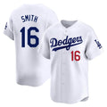 LA.Dodgers #16 Will Smith Player White Limited Home Gdoa Stitched Jerseys