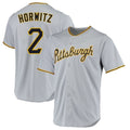 P.Pirates #2 Spencer Horwitz Player Gray Road Home Game Stitched Jerseys