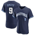 C.Cubs #9 Miguel Amaya Player Navy City Connect Limited Elite Home Gdoa Stitched Jerseys