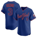 NY.Mets #3 Carson Benge Player Royal T-shirt Home Limited Elite Gdoa Stitched Jerseys