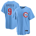 C.Cubs #9 Miguel Amaya Player Light Blue Home Game Gdoa Stitched Jerseys