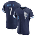 KC.Royals #7 Bobby Witt Jr. Player Navy City Connect Limited Elite Home Gdoa Stitched Jerseys