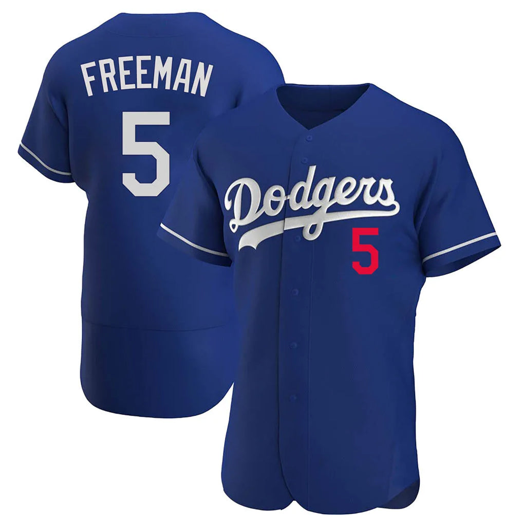 LA.Dodgers #5 Freddie Freeman Player Royal Limited Elite Home Gdoa Stitched Jerseys