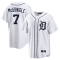 D.Tigers #7 Kevin McGonigle Player White Home Game Gdoa Stitched Jerseys