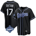 LA.Dodgers #17 Shohei Ohtani Player Black World Series Meet Carbon Limited Home Gdoa Stitched Jerseys