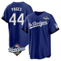 LA.Dodgers #44 Andy Pages Player Royal World Series City Connect Home Game Gdoa Stitched Jerseys