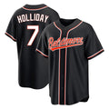 B.Orioles #7 Jackson Holliday Player Black Out Home Game Gdoa Stitched Jerseys