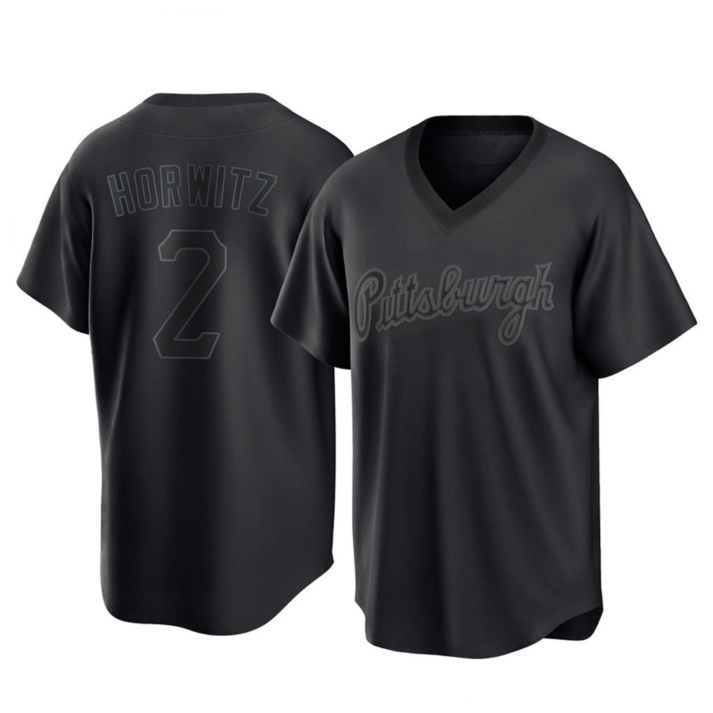 P.Pirates #2 Spencer Horwitz Player Black Fashion Home Game Stitched Jerseys