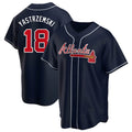 A.Braves #18 Mike Yastrzemski player Navy Replica Alternate Stitched Jerseys
