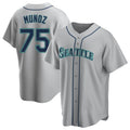 S.Mariners #75 Andres Munoz Player Gray Home Game Stitched Jerseys