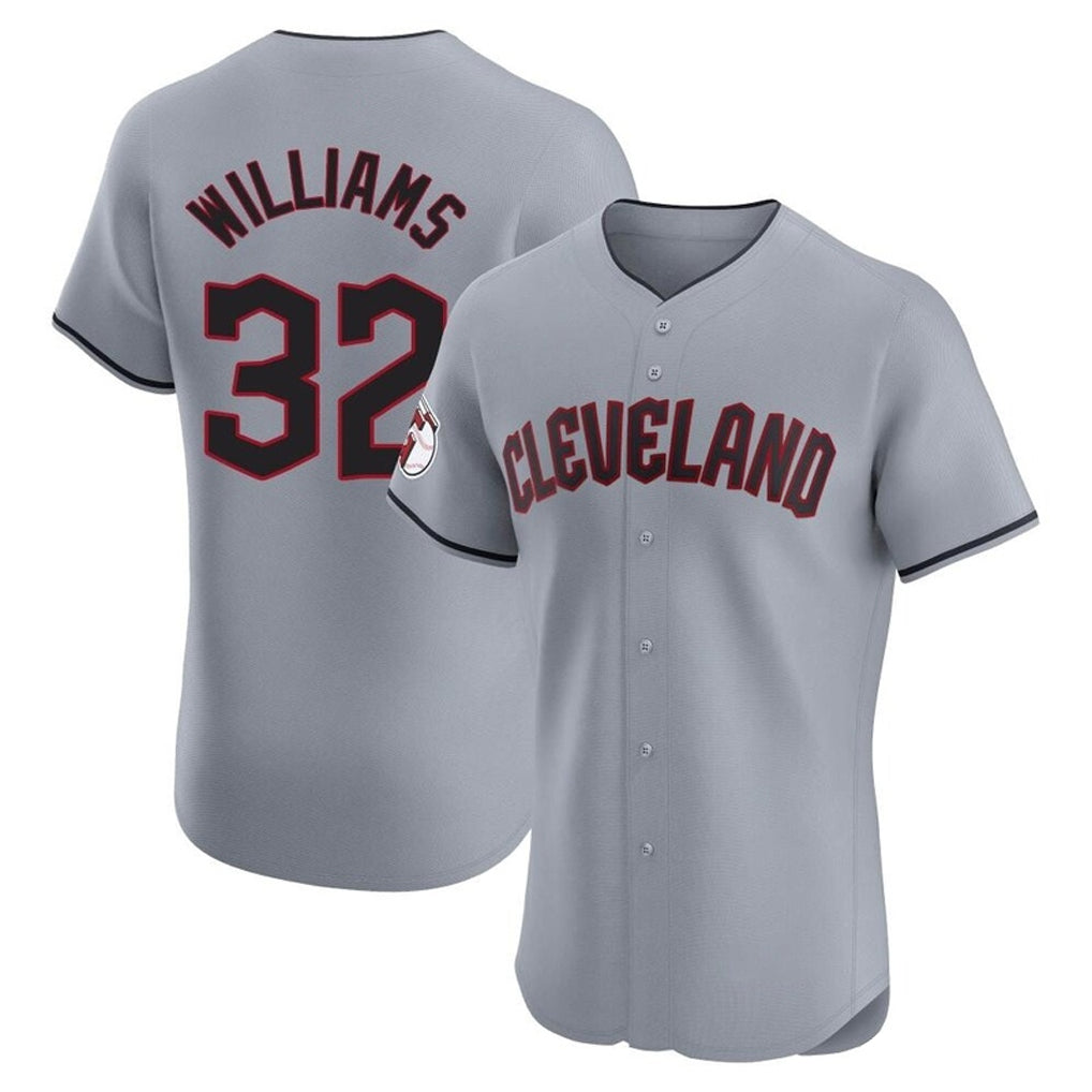 C.Guardians #32 Gavin Williams Player Gray Road Limited Elite Home Gdoa Stitched Jerseys