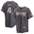 W.Nationals #4 Daylen Lile Player Charcoal City Connect Limited Stitched  Jerseys