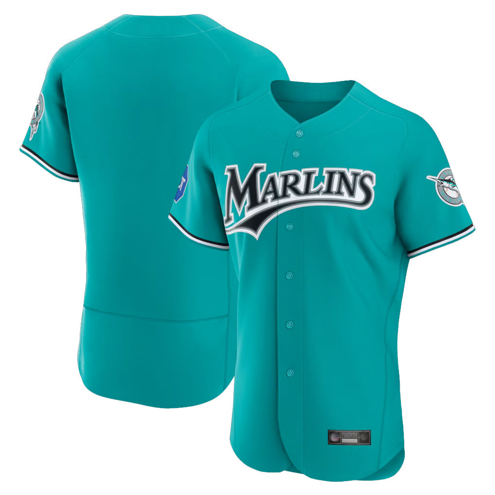 M.Marlins ## Marlins Blank Player Teal Mitchell & Ness Cooperstown Collection Limited Elite Gdoa Stitched Jerseys