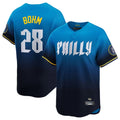 P.Phillies #28 Alec Bohm Player Blue City Connect Home Limited Gdoa Stitched Jerseys