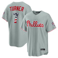 P.Phillies #7 Trea Turner Player Gray USA 250 Fourth of July Limited Home Game Gdoa250Ys Stitched Jerseys