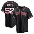 B.Red Sox #52 Wilyer Abreu Player Black Out Home Game Gdoa Stitched Jerseys