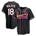 St. Louis Cardinals #18 Jordan Walker Player Black Carbon Fashio Game Gdoa Stitched Jerseys