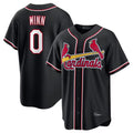 St. Louis Cardinals #0 Masyn Winn Player Black Carbon Fashio Game Gdoa Stitched Jerseys