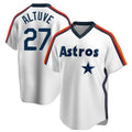 H.Astros #27 Jose Altuve Player White Cooperstown Collection T-shirt Gdoa Stitched Jerseys