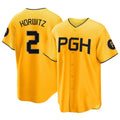 P.Pirates #2 Spencer Horwitz Player Gold City Connect Home Game Stitched Jerseys