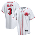 C.Reds #3 Ke'Bryan Hayes Player White Game Home Gdoa Stitched Jerseys