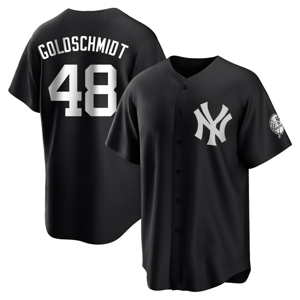 NY.Yankees #48 Paul Goldschmidt Player Black Game Stitched Jerseys